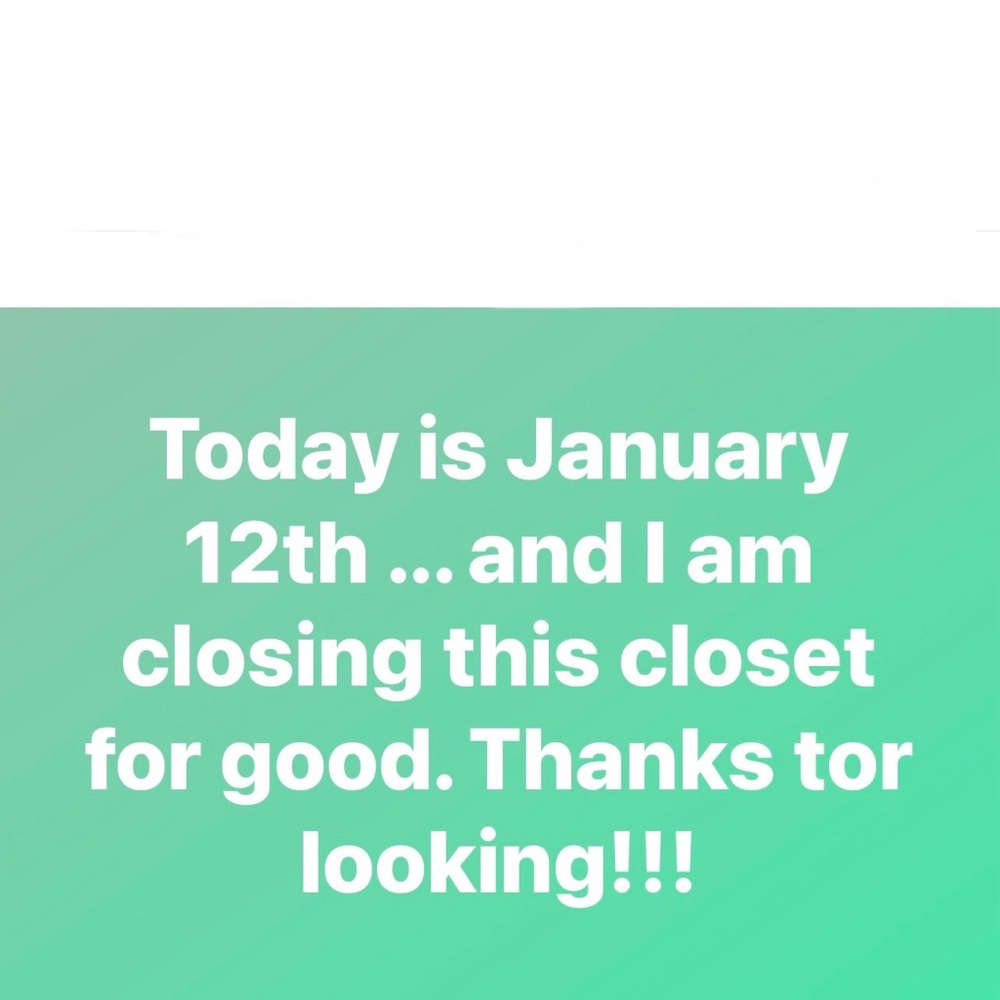 Closet Closing Announcement